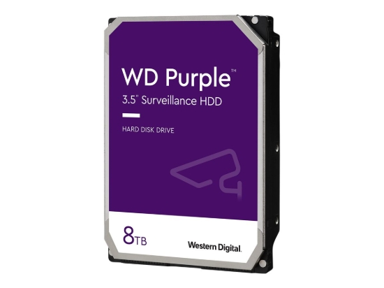 Imagen de WD Purple WD82PURZ - Disco duro - 8 TB - interno - 3.5" - SATA 6Gb/s - 7200 rpm - búfer: 256 MB