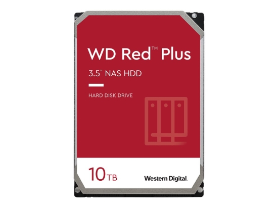 Imagen de WD Red Plus WD100EFAX - Disco duro - 10 TB - interno - 3.5" - SATA 6Gb/s - 5400 rpm - búfer: 256 MB