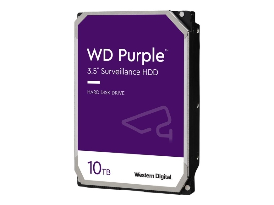 Imagen de WD Purple WD102PURZ - Disco duro - 10 TB - interno - 3.5" - SATA 6Gb/s - 7200 rpm - búfer: 256 MB