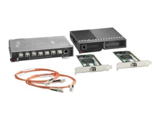 Imagen de HPE StorageWorks Modular Smart Array 1000 SAN Starter HA Kit - Conmutador - 8 x 2Gb Fibre Channel + 3 x SFP - módulo de conexión