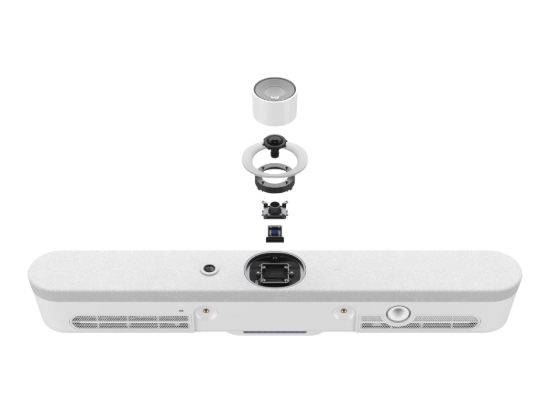 Imagen de Logitech Rally Bar Mini - Dispositivo de vídeoconferencia - Certificado por Zoom, Certificado para Equipos de Microsoft - blanco