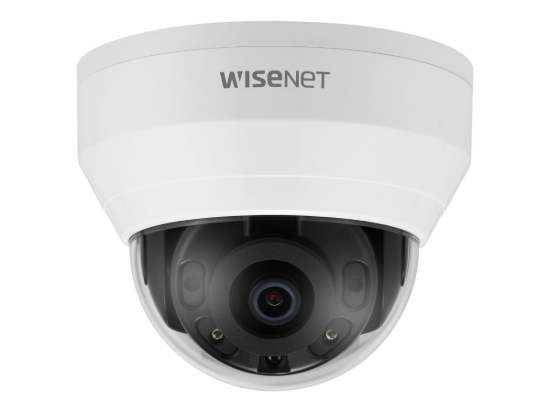 Imagen de Hanwha Vision WiseNet Q QND-8020R - Cámara de vigilancia de red - cúpula - color (Día y noche) - 5 MP - 2592 x 1944 - focal fijado - compuesto - LAN 10/100 - MJPEG, H.264, H.265 - PoE Class 3