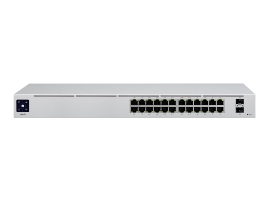 Imagen de Ubiquiti UniFi Switch USW-24-POE - Conmutador - Gestionado - 24 x 10/100/1000 (16 PoE+) + 2 x Gigabit SFP - montaje en rack, sobremesa - PoE++ (95 W)