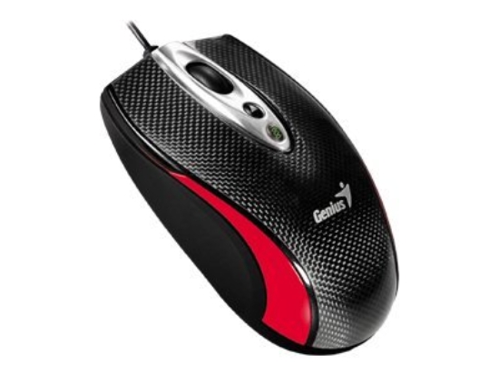 Imagen de Genius Navigator 335 - Ratón - laser - 5 botones - cableado - USB - rojo, carbón