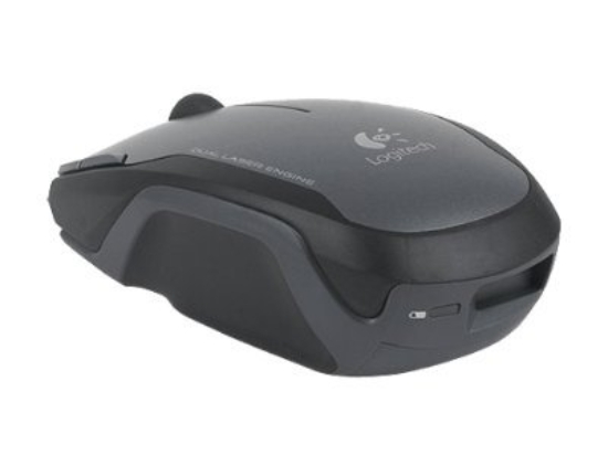 Imagen de Logitech V400 Laser Cordless Notebook Mouse - Ratón - láser doble - inalámbrico - RF - receptor inalámbrico USB - gris tormentoso