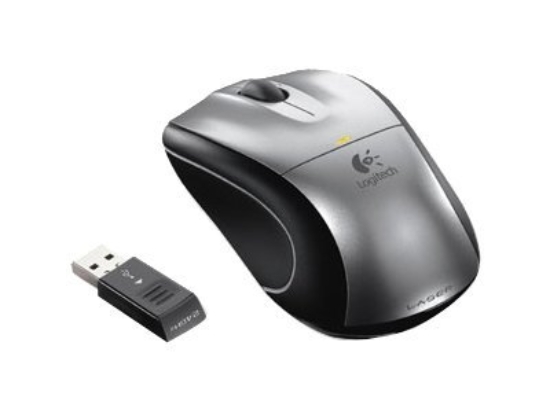 Imagen de Logitech V450 Laser - Ratón - laser - inalámbrico - RF - receptor inalámbrico USB - negro, plata