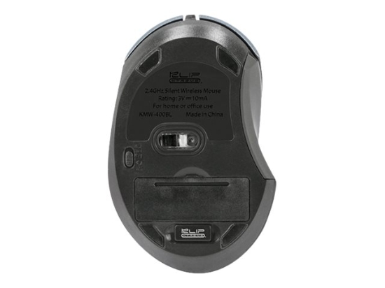 Imagen de Klip Xtreme GhosTouch KMW-400 - Ratón - ergonómico - óptico - 3 botones - inalámbrico - 2.4 GHz - receptor inalámbrico USB - azul