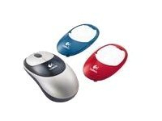 Imagen de Logitech Cordless Color Select - Ratón - 3 botones - inalámbrico - RF - receptor inalámbrico USB / PS/2 - midnight dusk, signal red, vivid blue
