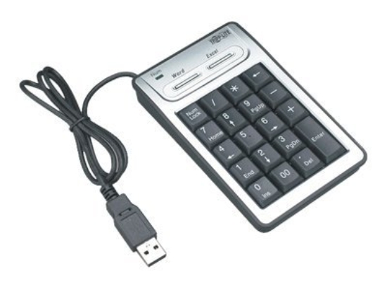 Imagen de Tripp Lite Notebook - Teclado numérico - USB - negro, plata