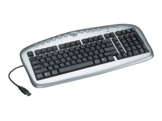 Imagen de Tripp Lite USB Multimedia Keyboard Notebook / Laptop Computer Peripheral Devices - Teclado - USB - negro, plata