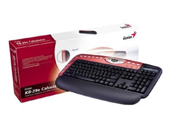 Imagen de Genius KB-29e Calculator - Teclado - PS/2 - español - rojo coral