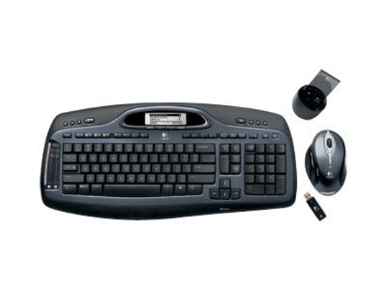 Imagen de Logitech Cordless Desktop MX 5000 Laser - Juego de teclado y ratón - inalámbrico - Bluetooth - español - negro, carbón
