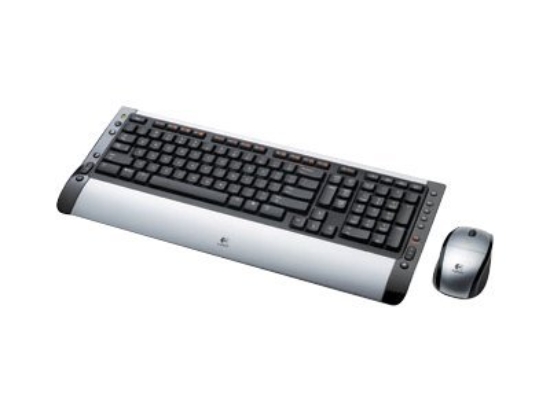 Imagen de Logitech Cordless Desktop S 510 - Juego de teclado y ratón - inalámbrico - RF - español - negro, plata