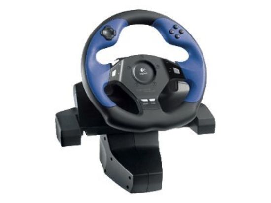 Imagen de Logitech Driving Force - Juego de volante y pedales - cableado - para Sony PlayStation 2
