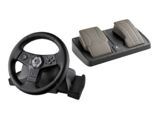 Imagen de Logitech Rally Vibration Feedback wheel - Juego de volante y pedales - cableado - para Sony PlayStation 2, Sony PlayStation