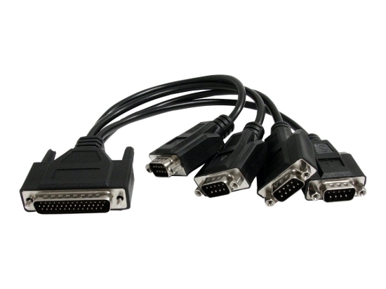 Imagen de StarTech.com Tarjeta Adaptadora PCI Express PCIe de 4 Puertos Serie con Cable Multiconector RS232 Serial - 4x DB9 Macho - Breakout Cable - Adaptador serie - PCIe - RS-232 x 4