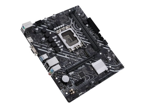 Imagen de ASUS PRIME H610M-K D4 - Placa base - micro ATX - Socket LGA1700 - H610 Chipset - USB 3.2 Gen 2, USB 3.2 Gen 1 - Gigabit LAN - Tarjeta gráfica (CPU necesaria) - HD Audio (8-canales)