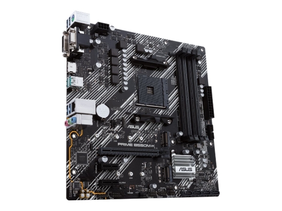 Imagen de ASUS PRIME B550M-K - Placa base - micro ATX - Socket AM4 - AMD B550 Chipset - USB 3.2 Gen 1, USB 3.2 Gen 2 - Gigabit LAN - Tarjeta gráfica (CPU necesaria) - HD Audio (8-canales)