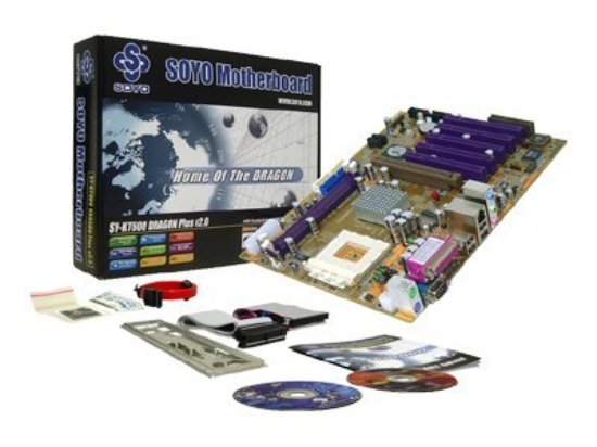 Imagen de SOYO SY-KT600 DRAGON PLUS - 2.0 - placa base - ATX - Socket A - KT600 Chipset - LAN