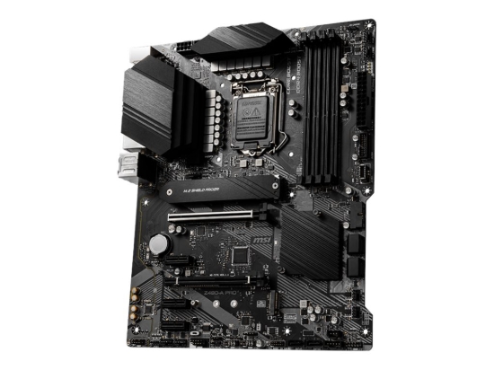 Imagen de MSI Z490-A PRO - Placa base - ATX - Socket LGA1200 - Z490 Chipset - USB-C Gen2, USB-C Gen1, USB 3.2 Gen 1, USB 3.2 Gen 2 - 2.5 Gigabit LAN - Tarjeta gráfica (CPU necesaria) - HD Audio (8-canales)