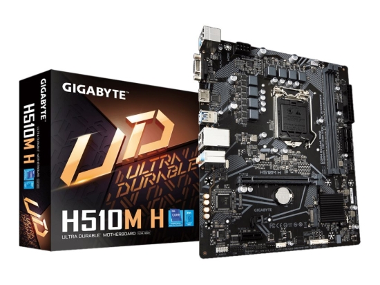 Imagen de Gigabyte H510M H - 1.0 - placa base - micro ATX - Socket LGA1200 - H510 Chipset - USB 3.2 Gen 1 - Gigabit LAN - Tarjeta gráfica (CPU necesaria) - HD Audio (8-canales)