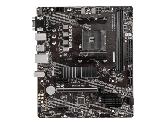 Imagen de MSI B550M PRO - Placa base - micro ATX - Socket AM4 - AMD B550 Chipset - USB 3.2 Gen 1 - Gigabit LAN - Tarjeta gráfica (CPU necesaria) - HD Audio (8-canales)