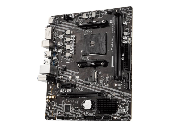 Imagen de MSI A520M-A PRO - Placa base - micro ATX - Socket AM4 - AMD A520 Chipset - USB 3.2 Gen 1 - Gigabit LAN - Tarjeta gráfica (CPU necesaria) - HD Audio (8-canales)