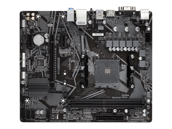 Imagen de Gigabyte B550M H - 1.0 - placa base - micro ATX - Socket AM4 - AMD B550 Chipset - USB 3.2 Gen 1 - Gigabit LAN - Tarjeta gráfica (CPU necesaria) - HD Audio (8-canales)