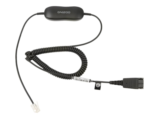Imagen de Jabra GN1200 CC - Cable para auriculares - Desconexión rápida enchufe a RJ-9 macho - para Jabra GN 2100, GN 2200, GN 2250