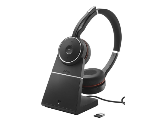 Imagen de Jabra Evolve 75 MS Stereo - Auricular - en oreja - Bluetooth - inalámbrico - cancelación de sonido activo - USB - con base de carga