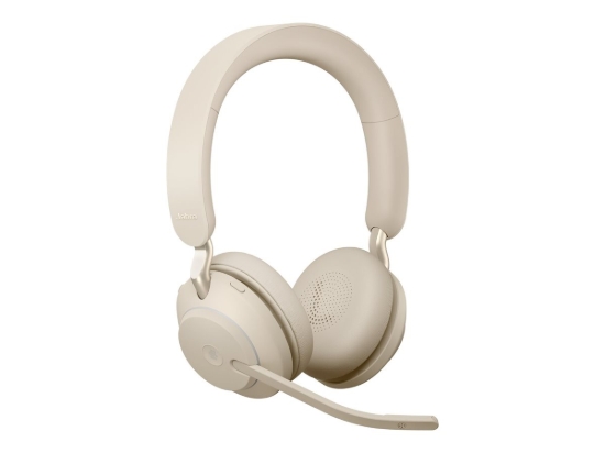 Imagen de Jabra Evolve2 65 MS Stereo - Auricular - en oreja - Bluetooth - inalámbrico - USB-A - aislamiento de ruido - beige - Certificado para Equipos de Microsoft