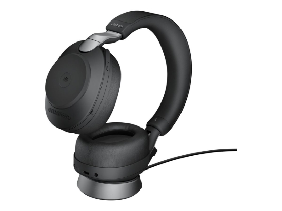 Imagen de Jabra Evolve2 85 MS Stereo - Auricular - tamaño completo - Bluetooth - inalámbrico, cableado - cancelación de sonido activo - conector de 3,5 mm - aislamiento de ruido - negro - Certificado para Equip