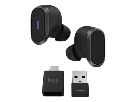 Imagen de Logitech Zone True Wireless - Auriculares inalámbricos con micro - en oreja - Bluetooth - cancelación de sonido activo - grafito - Certificado por Zoom