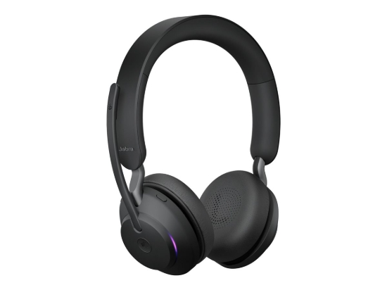 Imagen de Jabra Evolve2 65 MS Stereo - Auricular - en oreja - Bluetooth - inalámbrico - USB-A - aislamiento de ruido - negro - con base de carga - Certificado para Equipos de Microsoft