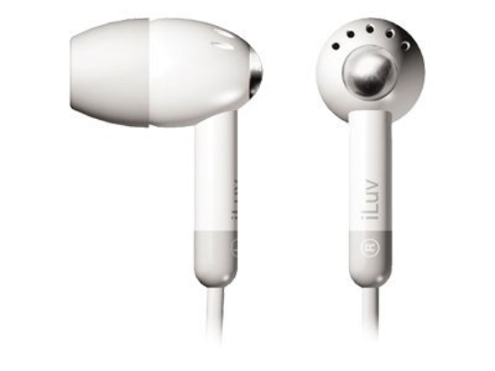 Imagen de iLuv i301 - Auriculares internos - en oreja - cableado - conector de 3,5 mm - blanco