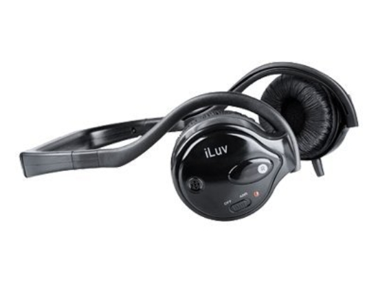Imagen de iLuv i801 - Auriculares con diadema - montaje detrás del cuello - cableado - cancelación de sonido activo - conector de 3,5 mm