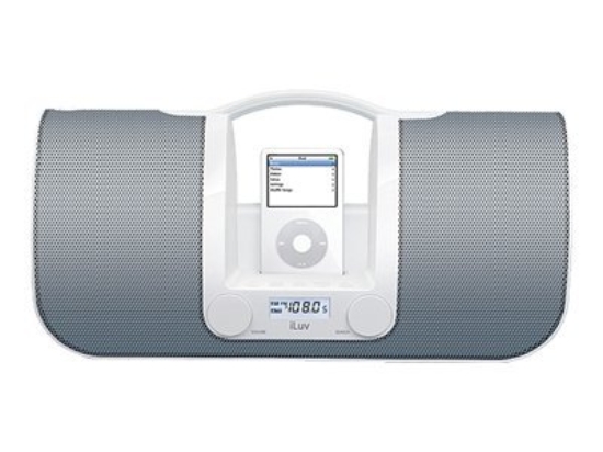 Imagen de iLuv i552WHT - Boombox con base de anclaje Apple - blanco