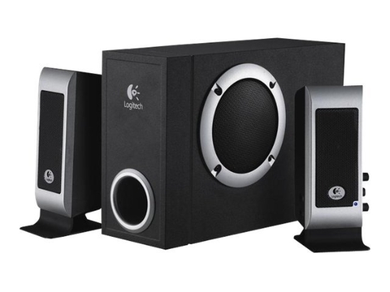 Imagen de Logitech S-200 - Sistema de altavoces - para PC - canal 2.1 - 17 vatios (Total) - negro, plata