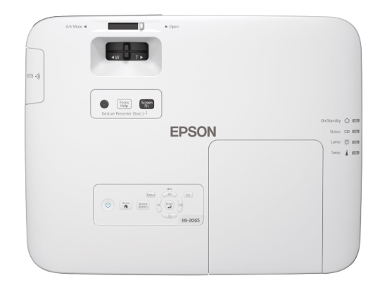 Imagen de Epson PowerLite 2065 - Proyector 3LCD - 5500 lúmenes (blanco) - 5500 lúmenes (color) - XGA (1024 x 768) - 4:3 - 802.11n inalámbrico / LAN - con 2 años de Epson Road Service Program - Epson Brighter Fu