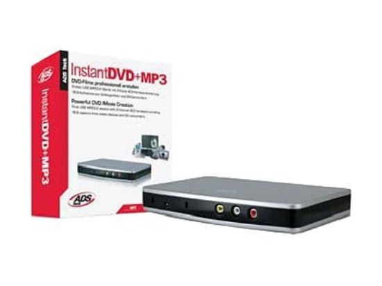 Imagen de ADS Instant DVD+MP3 - Adaptador de captura de vídeo - USB 2.0