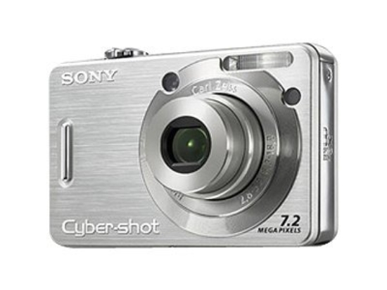 Imagen de Sony Cyber-shot DSC-W55S - Cámara digital - compacta - 7.2 MP - 3x zoom óptico - Carl Zeiss - sleek silver (plateado)