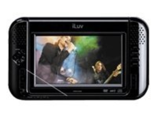 Imagen de iLuv z1055BLK - Reproductor de DVD con base para iPod - portátil - pantalla 7" - negro