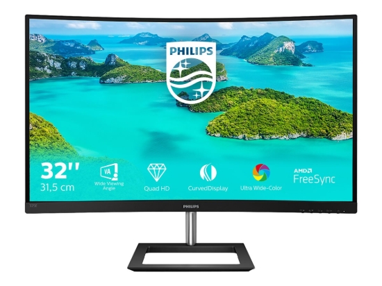 Imagen de Philips E-line 325E1C - Monitor LED - curvado - 32" (31.5" visible) - 2560 x 1440 QHD @ 75 Hz - VA - 250 cd/m² - 3000:1 - 4 ms - HDMI, VGA, DisplayPort - negro con textura