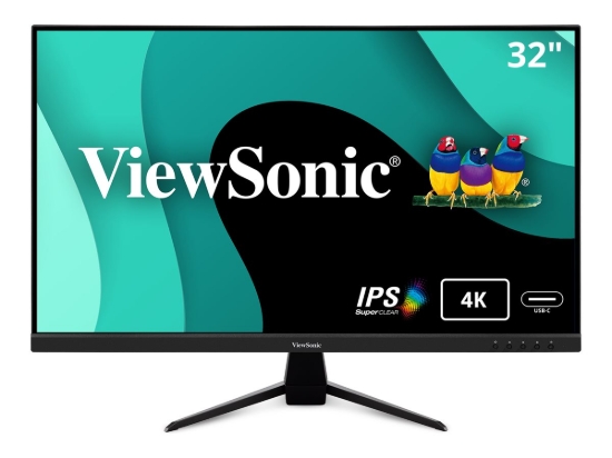 Imagen de ViewSonic VX3267U-4K - Monitor LED - 32" (31.5" visible) - 3840 x 2160 4K @ 60 Hz - IPS - 350 cd/m² - 1000:1 - HDR10 - 4 ms - HDMI, DisplayPort, USB-C - altavoces