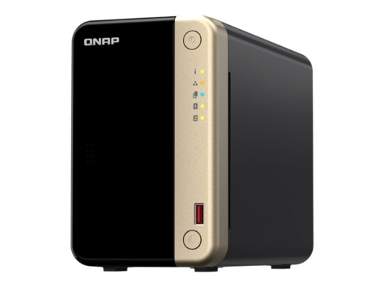 Imagen de QNAP TS-264 - Servidor NAS - 2 compartimentos - SATA 6Gb/s - RAID 0, 1, 5, 6, 10, 50, JBOD, 60 - RAM 8 GB - 2.5 Gigabit Ethernet - iSCSI soporta