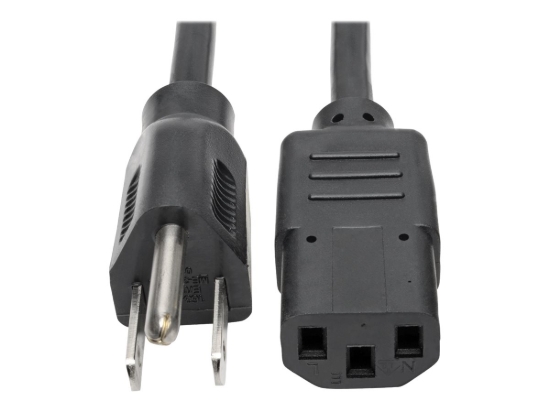 Imagen de Eaton Tripp Lite Series Desktop Computer AC Power Cable, NEMA 5-15P to C13 - 10A, 125V, 18 AWG, 6 ft. (1.83 m), Black - Cable de alimentación - power IEC 60320 C13 a NEMA 5-15 (M) - CA 110 V - 1.8 m -