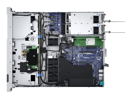 Imagen de Dell PowerEdge R350 - Servidor - se puede montar en bastidor - 1U - 1 vía - 1 x Xeon E-2378 / hasta 4.8 GHz - RAM 16 GB - SAS - hot-swap 3.5" bahía(s) - SSD 480 GB - Matrox G200 - Gigabit Ethernet - s