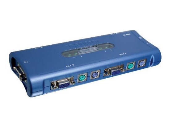 Imagen de TRENDnet TK 400K - Conmutador KVM - 4 x KVM port(s) - 1 usuario local - sobremesa