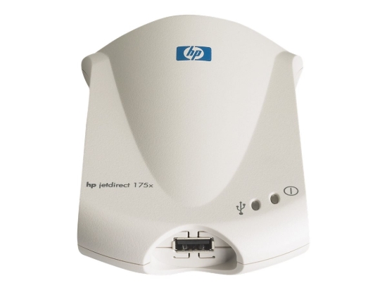 Imagen de HP JetDirect 175X - Servidor de impresión - USB - 10/100 Ethernet - para Color LaserJet 2700, 3700, CP4005; LaserJet 3050; Officejet Pro K850, K8600