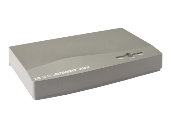 Imagen de HP JetDirect 300X - Servidor de impresión - paralelo - 10/100 Ethernet - para Color LaserJet Enterprise M750; LaserJet M9040, M9050; Officejet K7103; Officejet Pro K850